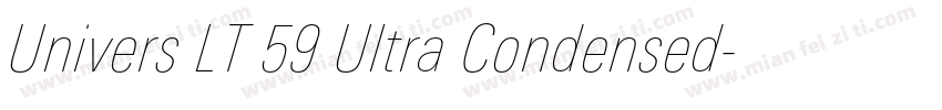 Univers LT 59 Ultra Condensed字体转换